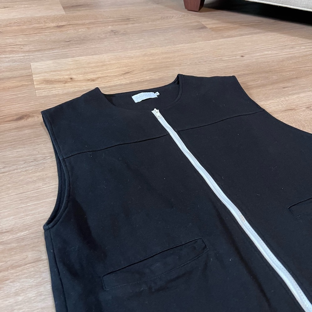 Mint Black Zip-Up Vest